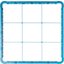 RE914 - OptiClean™ 9-Compartment Divided Glass Rack Extender 1.78" - Carlisle Blue