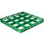 RE16C09 - OptiClean™ 16-Compartment Divided Glass Rack Extender 1.78" - Green