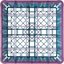 RG25-4C414 - OptiClean™ 25-Compartment Divided Glass Rack with 4 Extenders 10.3" - Lavender-Carlisle Blue