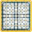 RG36-2C411 - OptiClean™ 36-Compartment Divided Glass Rack with 2 Extenders 7.12" - Yellow-Carlisle Blue