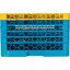RG9-5C411 - OptiClean™ 9-Compartment Divided Glass Rack with 5 Extenders 11.9" - Yellow-Carlisle Blue