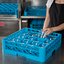 RC16-114 - OptiClean™ 16-Compartment Divided Tilted Glass Rack with 1 Open Extender 16 Compartment - Carlisle Blue