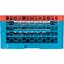 RG9-4C412 - OptiClean™ 9-Compartment Divided Glass Rack with 4 Extenders 10.3" - Orange-Carlisle Blue