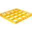 RE16C04 - OptiClean™ 16-Compartment Divided Glass Rack Extender 1.78" - Yellow
