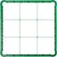 RE9C09 - OptiClean™ 9-Compartment Divided Glass Rack Extender 1.78" - Green