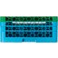 RG25-3C413 - OptiClean™ 25-Compartment Divided Glass Rack with 3 Extenders 8.72" - Green-Carlisle Blue