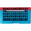 RG25-4C410 - OptiClean™ 25-Compartment Divided Glass Rack with 4 Extenders 10.3" - Red-Carlisle Blue
