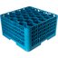 RW30-214 - OptiClean™ NeWave™ Glass Rack with 3 Integrated Extenders 30 Compartment - Carlisle Blue