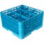 RG9-414 - OptiClean™ 9-Compartment Divided Glass Rack with 4 Extenders 10.50" - Carlisle Blue
