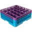 RG25-2C414 - OptiClean™ 25-Compartment Divided Glass Rack with 2 Extenders 7.12" - Lavender-Carlisle Blue
