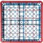 RG25-2C410 - OptiClean™ 25-Compartment Divided Glass Rack with 2 Extenders 7.12" - Red-Carlisle Blue