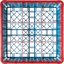 RG9-3C410 - OptiClean™ 9-Compartment Divided Glass Rack with 3 Extenders 8.72" - Red-Carlisle Blue