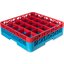 RG25-1C410 - OptiClean™ 25-Compartment Divided Glass Rack with 1 Extender 5.56" - Red-Carlisle Blue