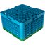 RW20-4C413 - OptiClean™ NeWave™ Color-Coded Glass Rack with 5 Integrated Extenders 20 Compartment - Green-Carlisle Blue
