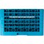 RG36-514 - OptiClean™ 36-Compartment Divided Glass Rack with 5 Extenders 11.9" - Carlisle Blue
