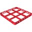 RE9C05 - OptiClean™ 9-Compartment Divided Glass Rack Extender 1.78" - Red