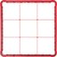 RE9C05 - OptiClean™ 9-Compartment Divided Glass Rack Extender 1.78" - Red
