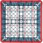 RG25-5C410 - OptiClean™ 25-Compartment Divided Glass Rack with 5 Extenders 11.9" - Red-Carlisle Blue