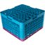 RW20-4C414 - OptiClean™ NeWave™ Color-Coded Glass Rack with 5 Integrated Extenders 20 Compartment - Lavender-Carlisle Blue