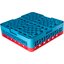 RG49-1C410 - OptiClean™ 49-Compartment Divided Glass Rack with 1 Extender 5.56" - Red-Carlisle Blue