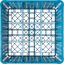 RG9-514 - OptiClean™ 9-Compartment Divided Glass Rack with 5 Extenders 11.9" - Carlisle Blue
