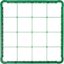 RE25C09 - OptiClean™ 25-Compartment Divided Glass Rack Extender 1.78" - Green