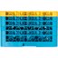 RW20-4C411 - OptiClean™ NeWave™ Color-Coded Glass Rack with 5 Integrated Extenders 20 Compartment - Yellow-Carlisle Blue
