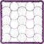 REW20LC89 - OptiClean™ NeWave™ Color-Coded Long Glass Rack Extender 20 Compartment - Lavender