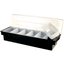 CHI303 - Caddy w/6 ea Pint Containers 19.75", 6.25", 3.75" - Black