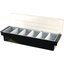 CHI303 - Caddy w/6 ea Pint Containers 19.75", 6.25", 3.75" - Black