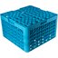 RG16-514 - OptiClean™ 16-Compartment Divided Glass Rack with 5 Extenders 11.9" - Carlisle Blue
