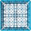RG16-514 - OptiClean™ 16-Compartment Divided Glass Rack with 5 Extenders 11.9" - Carlisle Blue