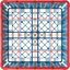 RG16-5C410 - OptiClean™ 16-Compartment Divided Glass Rack with 5 Extenders 11.9" - Red-Carlisle Blue