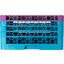 RG16-4C414 - OptiClean™ 16-Compartment Divided Glass Rack with 4 Extenders 10.3" - Lavender-Carlisle Blue