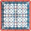 RG16-4C412 - OptiClean™ 16-Compartment Divided Glass Rack with 4 Extenders 10.3" - Orange-Carlisle Blue
