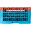 RG16-4C412 - OptiClean™ 16-Compartment Divided Glass Rack with 4 Extenders 10.3" - Orange-Carlisle Blue