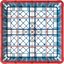 RG16-4C410 - OptiClean™ 16-Compartment Divided Glass Rack with 4 Extenders 10.3" - Red-Carlisle Blue