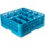 RG16-214 - OptiClean™ 16-Compartment Divided Glass Rack with 2 Extenders 7.12" - Carlisle Blue