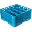 RG16-314 - OptiClean™ 16-Compartment Divided Glass Rack with 3 Extenders 8.72" - Carlisle Blue