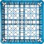 RG49-314 - OptiClean™ 49-Compartment Divided Glass Rack with 3 Extenders 8.72" - Carlisle Blue
