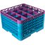 RG16-5C414 - OptiClean™ 16-Compartment Divided Glass Rack with 5 Extenders 11.9" - Lavender-Carlisle Blue