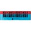 RG16-1C410 - OptiClean™ 16-Compartment Divided Glass Rack with 1 Extender 5.56" - Red-Carlisle Blue
