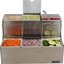 B6706INL - Condiment Center with Notched Lid - 6 Quart - Chillable  - Stainless Steel