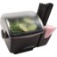 BD2002CAR - Mini Dome Condiment Holder with Snap-On Caddy 1 qt - Black  - Black