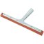 4102700 - Professional Double-Blade Red-Gum Rubber Squeegee With Zinc Plated Steel Handle 12" - Red
