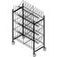 DX1173X80 - Dinex® Drying and Storage Cart (Holds 80 Domes or 160 Bases) 40" x 20.25" x 59" - Stainless Steel