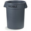 341032INE23 - Bronco™ Round INEDIBLE Waste Container 32 Gallon - Gray