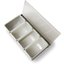 38704C - 4 pt Condiment Caddies w/ One-Piece Lid 11-3/4", 5-5/8", 3-3/8" - Stainless Steel