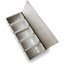 38705C - 5 pt Condiment Caddies w/ One-Piece Lid 14-3/4", 5-5/8", 3-3/8" - Stainless Steel