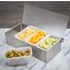 38704C - 4 pt Condiment Caddies w/ One-Piece Lid 11-3/4", 5-5/8", 3-3/8" - Stainless Steel